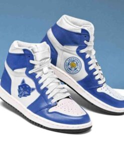 Leicester City Fc White Blue Air Jordan 1 High Sneakers Gift