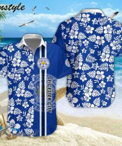 Leicester City Fc White Blue Floral Hawaiian Shirt Best Gift For Fans