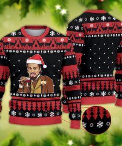 Laughing Christmas Sweater Leonardo DiCaprio Best Gift For Fans