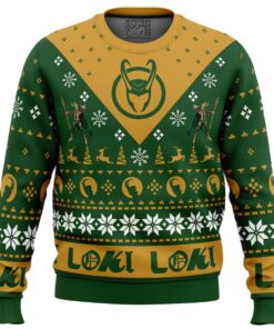 Let Earth Receive Her King Loki Marvel Plus Size Ugly Christmas Sweater 1