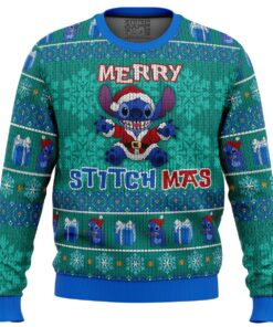 Lilo And Stitch Merry Stitchmas Ugly Christmas Sweater Funny Gift For Fans