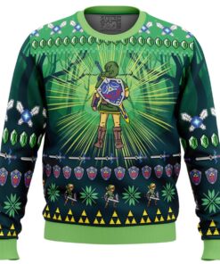 Legend Of Zelda Link Green Ugly Christmas Sweater Gift For Nintendo Game Fans