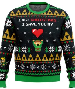 Legend Of Zelda Last Christmas I Gave You My Heart Ugly Christmas Sweater Gift For Game Lovers