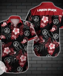 Linkin Park Graphic Print Short Sleeve Casual Shirt Hawaiian Shirt