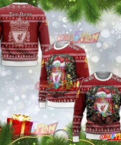 Liverpool Fc Red White Ugly Christmas Sweater For Men And Women