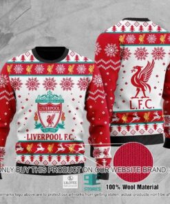 Liverpool Fc White Red Mascot Best Ugly Christmas Sweater