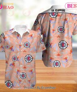 Los Angeles Clippers Logo Tropical Vintage Hawaiian Shirt Best Gift For Nba Fans