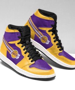 Los Angeles Lakers Gold Purple Air Jordan 1 High Tops