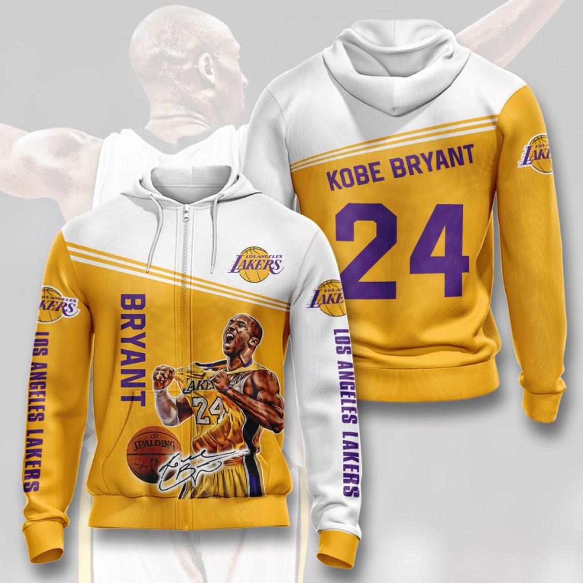 Los Angeles Lakers Kobe Bryant Zip Hoodie Gift For Fans