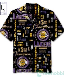 Los Angeles Lakers Yellow Purple Gradient Design Vintage Hawaiian Shirt Gift For Nba Fans