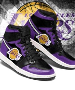 Los Angeles Lakers Purple Black Air Jordan 1 High Tops