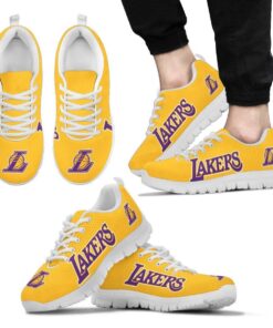 Los Angeles Lakers Running Shoes Yellow 4