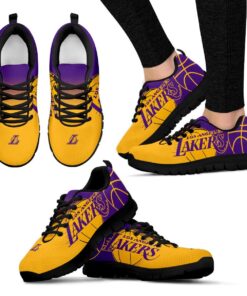 Los Angeles Lakers Running Shoes Yellow Purple