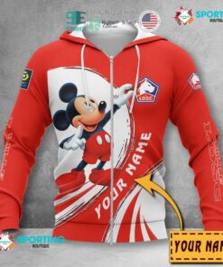 Losc Lille Custom Name Mickey Zip Hoodie Gift For Fans