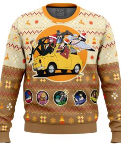 Lupin The 3rd Happy Trip Beige Xmas Sweater Best Holiday Gift For Fans