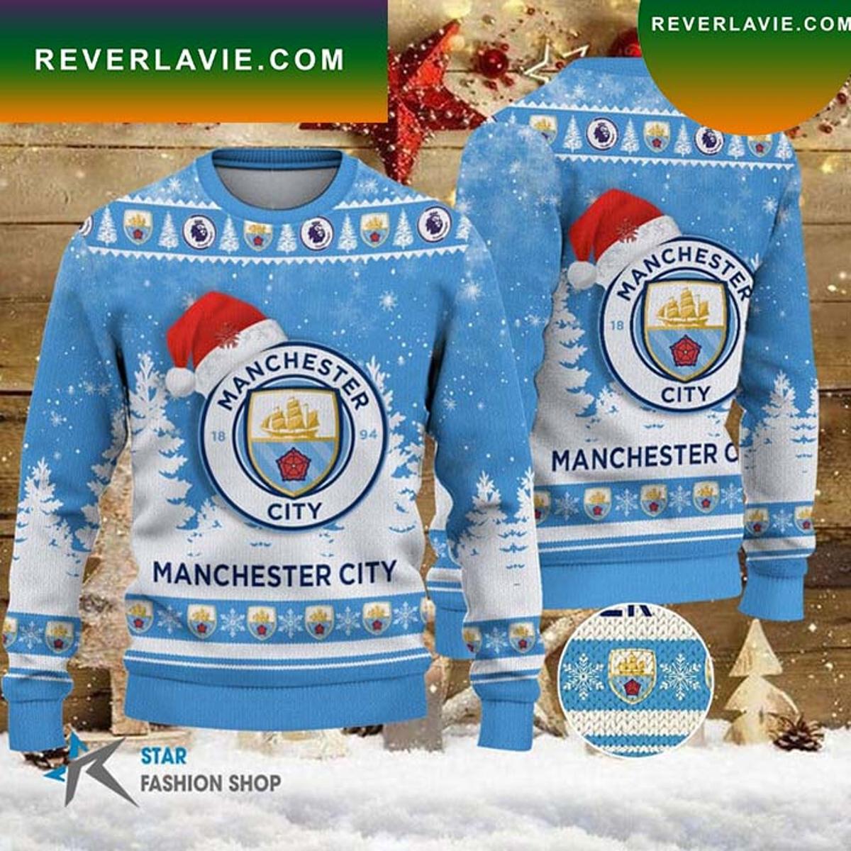 Manchester City Moonbeam Ugly Christmas Sweater For Men And Women