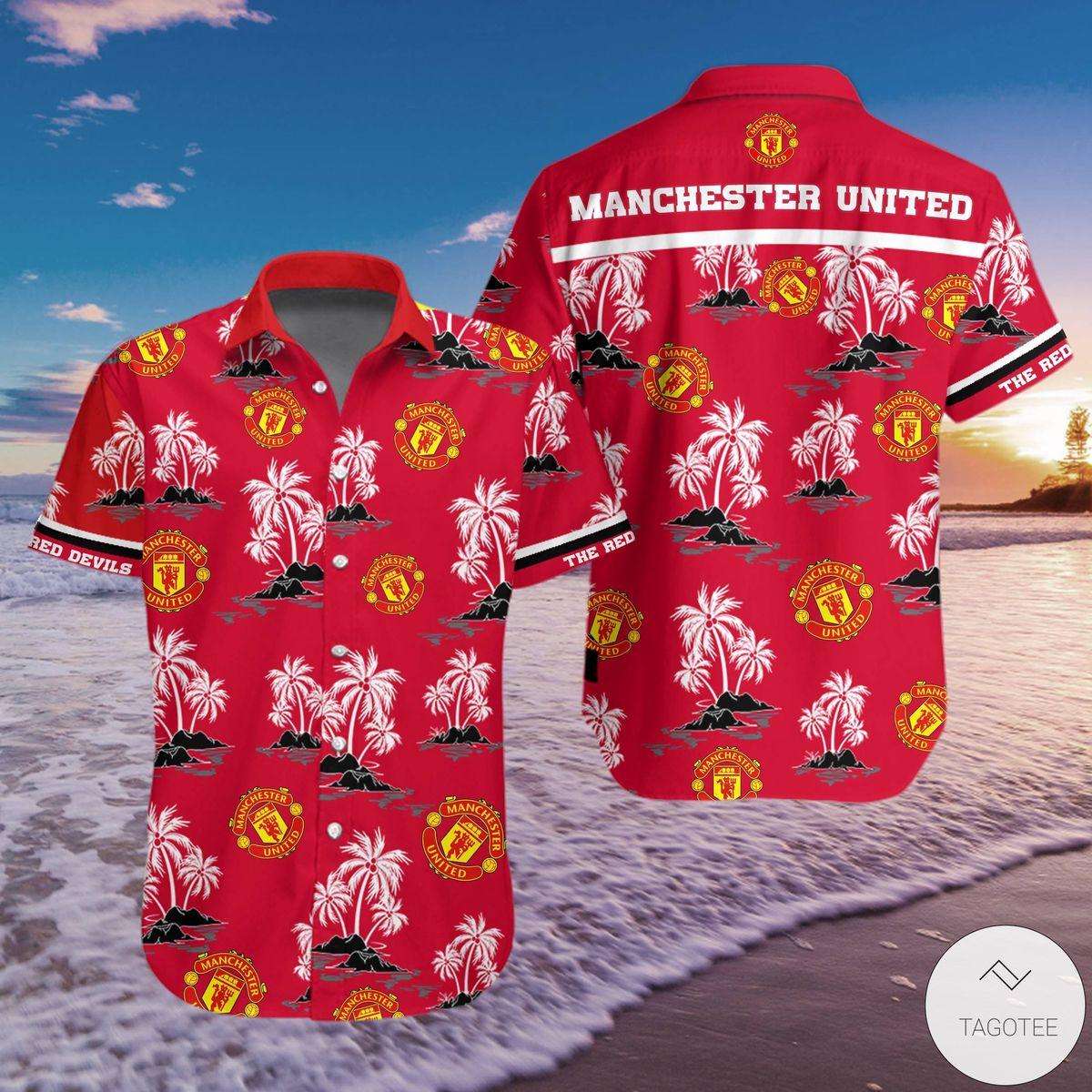 Manchester United Summer Floral Patterns Aloha Shirt Gift For Football Fans