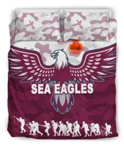 Manly Warringah Sea Eagles Anzac Day Camouflage Vibes Doona Cover