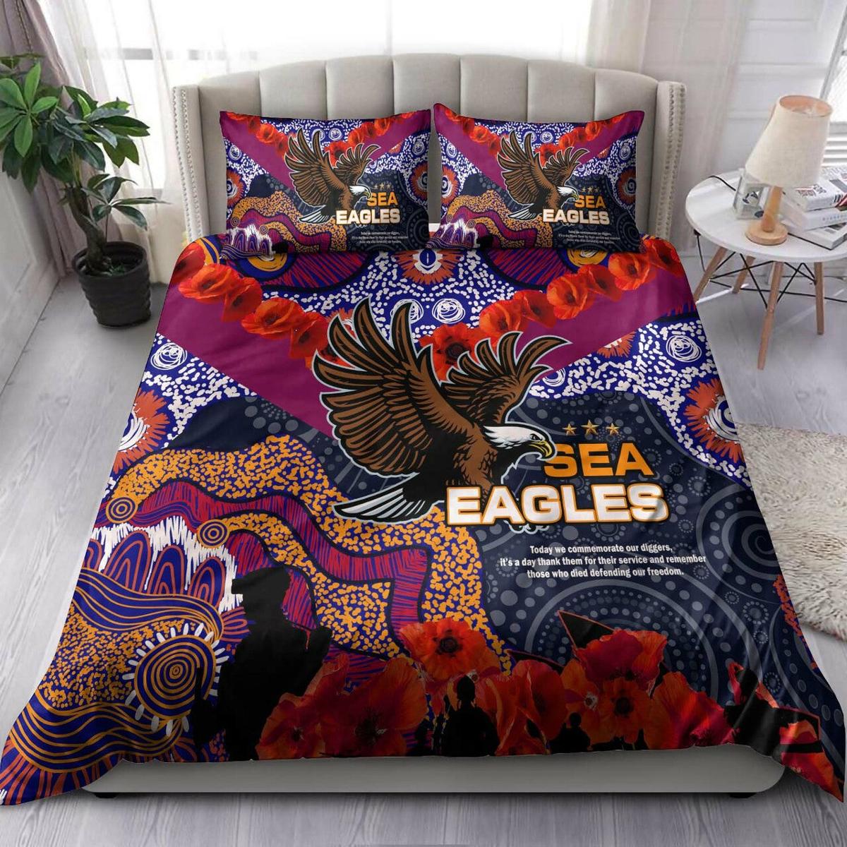 Manly Warringah Sea Eagles Comforter Sets Funny Gift For Fans