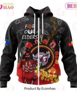 Manly Warringah Sea Eagles Custom Name Number Special Edition Naidoc Zip Hoodie For Men And Women