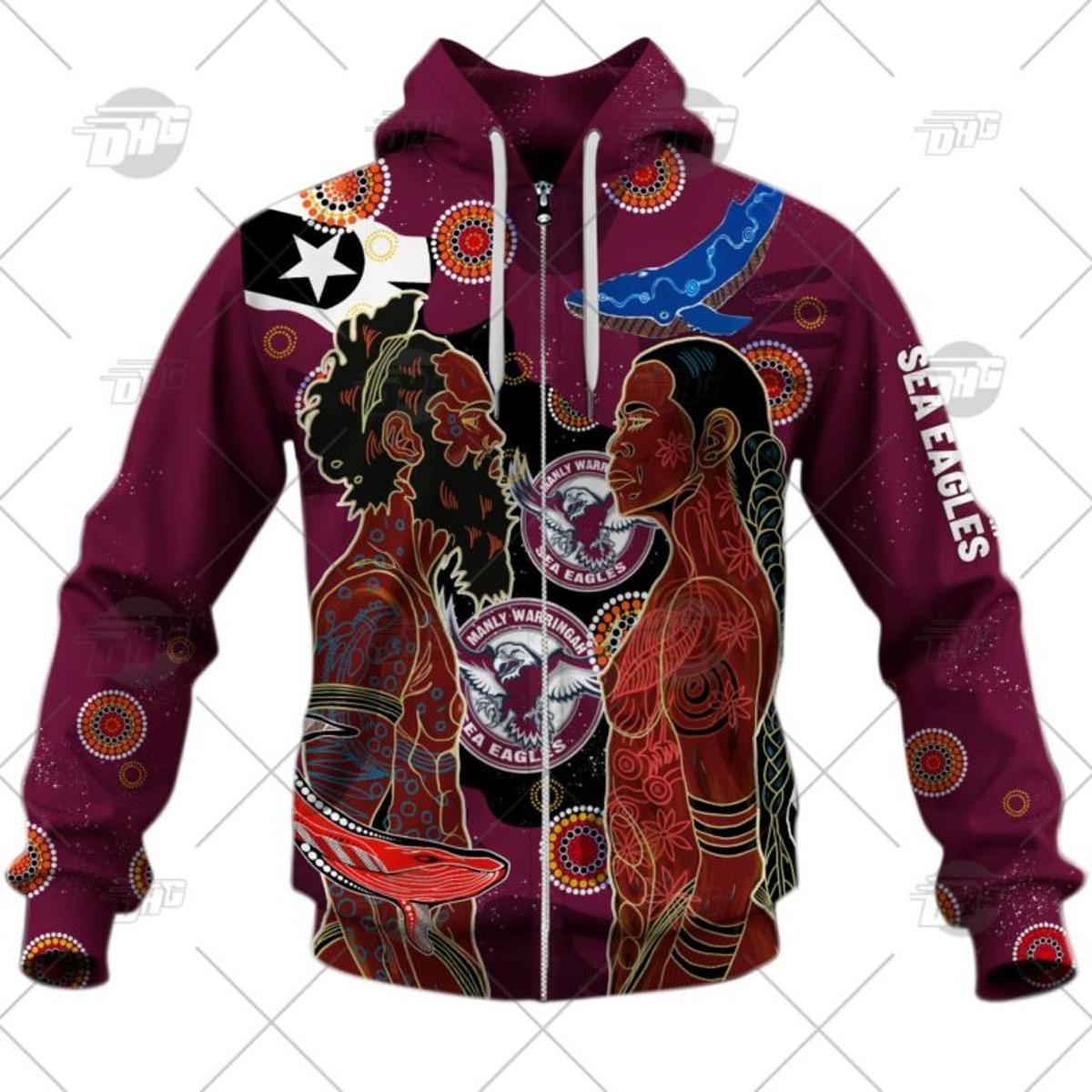 Manly Warringah Sea Eagles Tom Trbojevic Zip Hoodie Gift For Fans