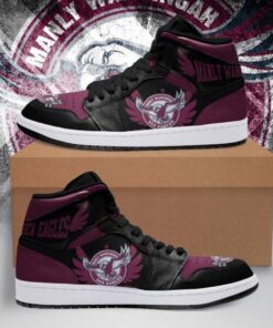 Manly Warringah Sea Eagles Maroon Air Jordan 1 High Sneakers Gift