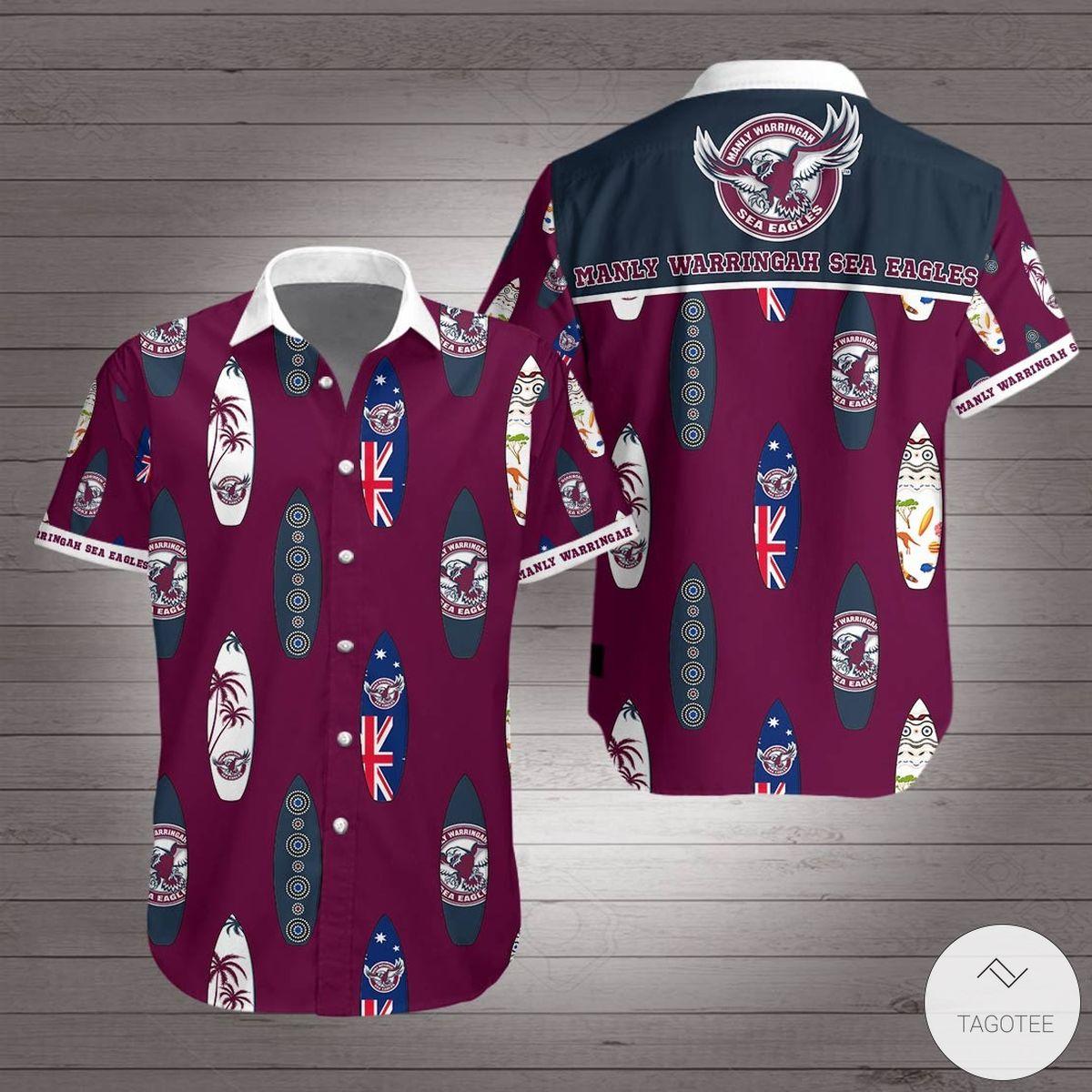 Nrl Manly Warringah Sea Eagles Football Team Since 1947 Vintage Hawaiian Shirt Best Gift For Fans