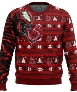 Marvel Character Carnage Let There Be Ugly Christmas Sweater Gift For Marvel Comics Fans