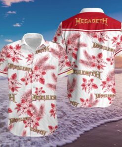 Megadeth Floral Tropical Aloha Shirt Hawaiian Outfit For Fans