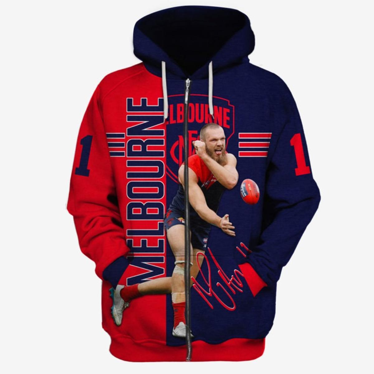 Melbourne Demons Max Gawn #11 Best Zip Hoodie