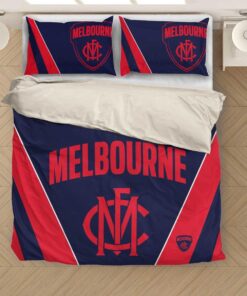 Melbourne Demons Red Navy Stripes Doona Cover 1