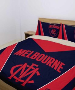 Melbourne Demons Red Navy Stripes Doona Cover 4
