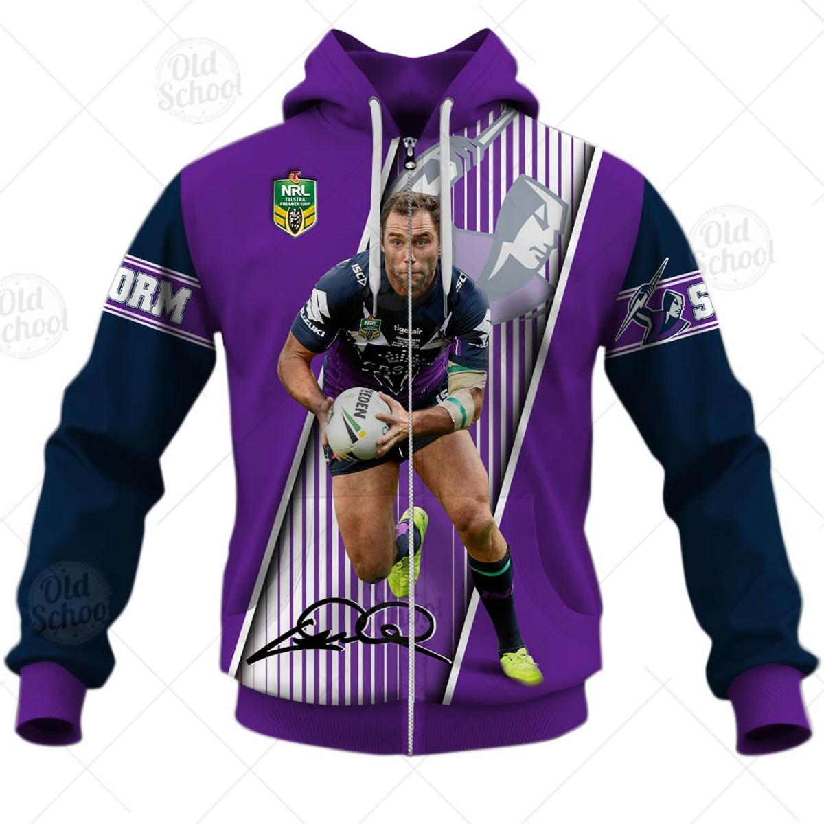 Melbourne Storm Cameron Smith No 9 Zip Hoodie Best Gift For Fans