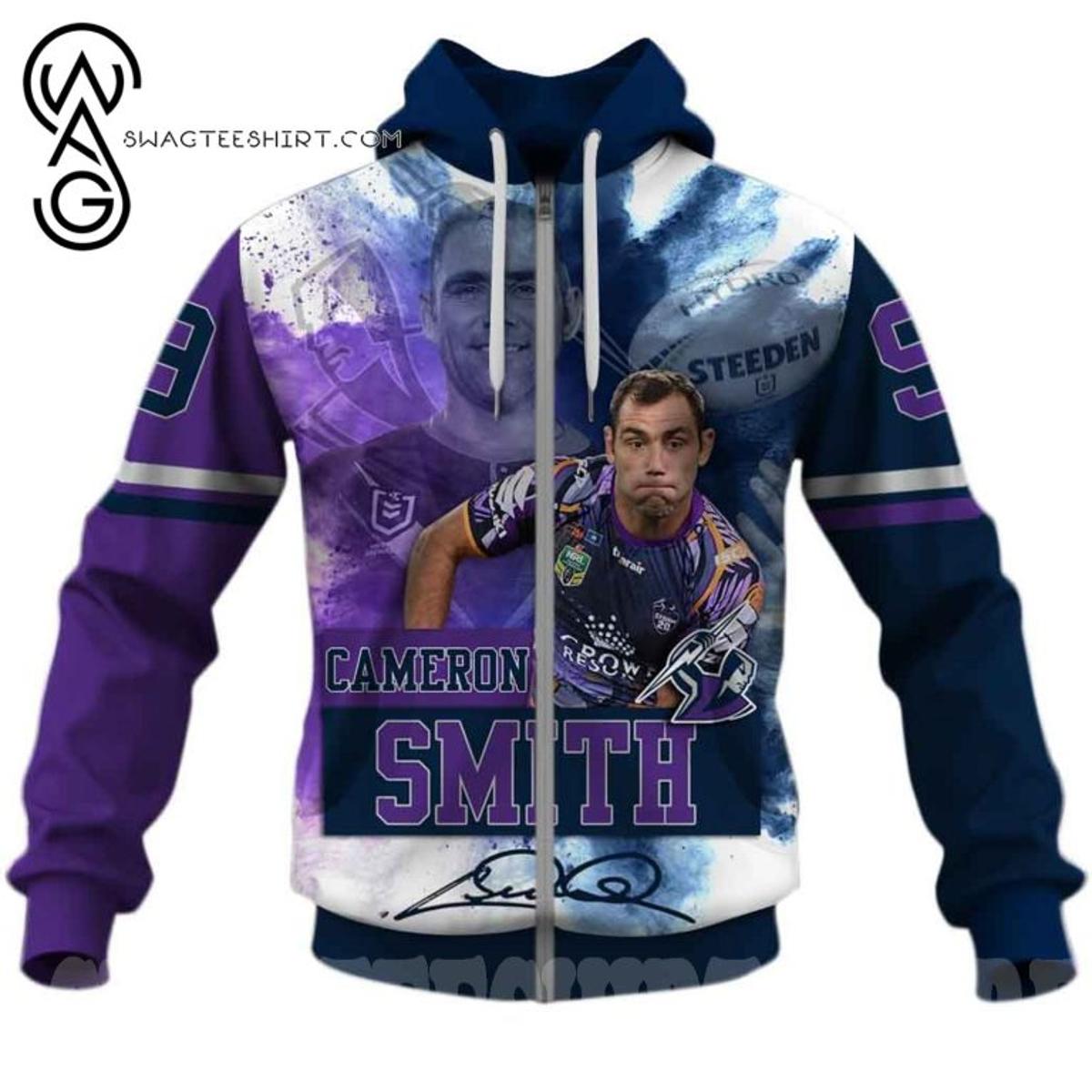 Melbourne Storm Cameron Smith No 9 Zip Hoodie Best Gift For Fans