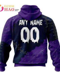 Melbourne Storm Custom Name Number Halloween Zip Up Hoodie Best Gift For Fans 73522