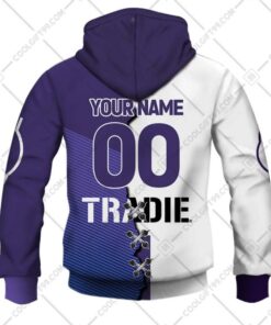 Melbourne Storm Custom Name Number Mix Jersey Zip Up Hoodie Purple 2