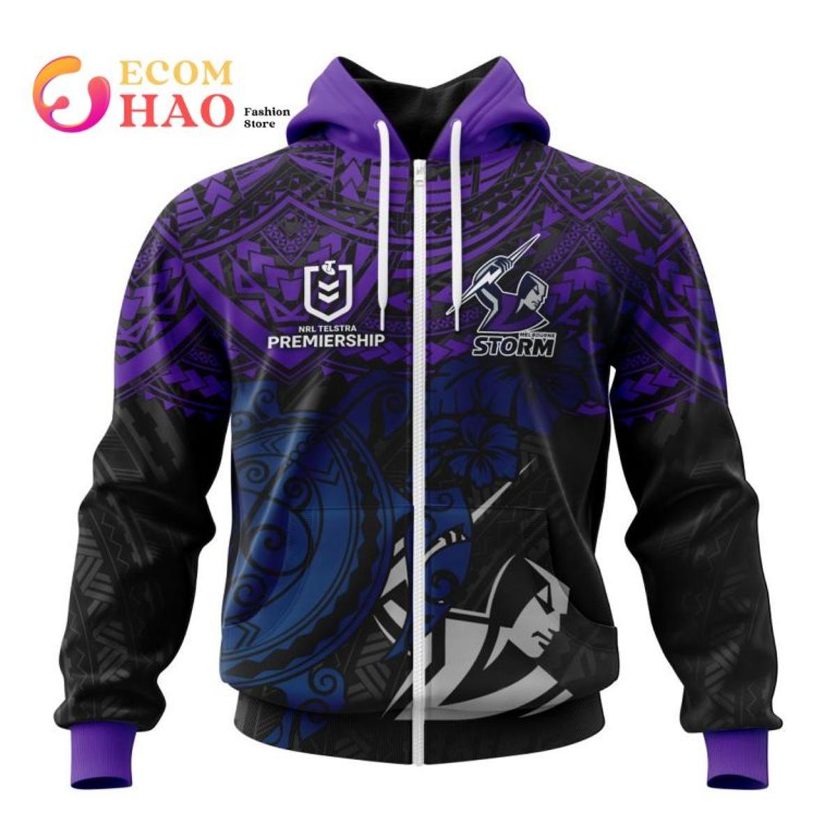 Melbourne Storm Custom Name Mascot Skull Zip Hoodie Best Gift For Fans