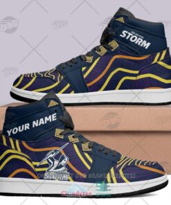 Melbourne Storm Indigenous Air Jordan 1 High Sneakers For Fans