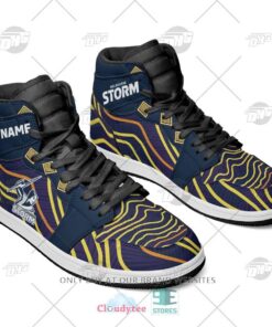 Melbourne Storm Indigenous Air Jordan 1 High Sneakers For Fans