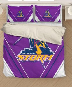 Melbourne Storm Purple White Stripes Logo 1998 2018 Doona Cover 3