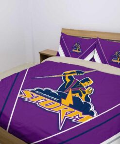 Melbourne Storm Purple White Stripes Logo 1998 2018 Doona Cover 4