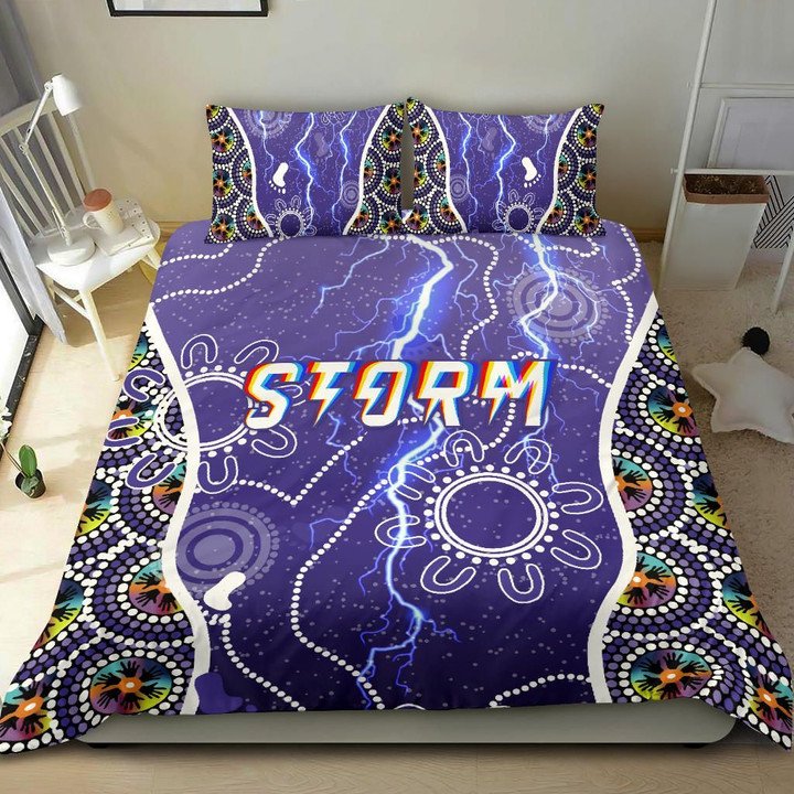 Melbourne Storm Unique Indigenous Comforter Sets