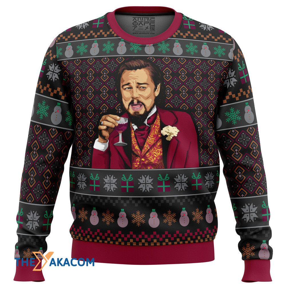 Funny Inspired Leonardo DiCaprio Laughing Meme Jumper