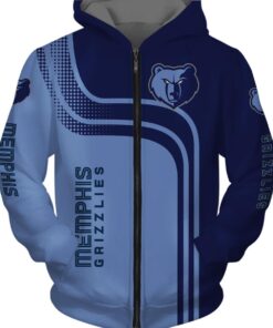 Memphis Grizzlies Blue Curves Zip Hoodie Gifts For Lovers