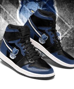 Memphis Grizzlies Navy Blue Black Air Jordan 1 High Sneakers For Fans