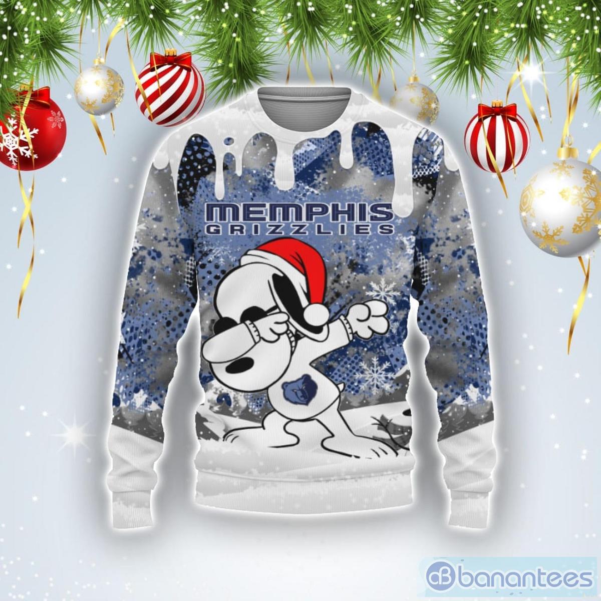 Memphis Grizzlies Snoopy Dabbing Ugly Christmas Sweater For Fans