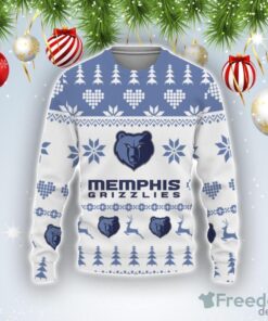 Memphis Grizzlies White Blue Ugly Christmas Sweater Gift For Fans