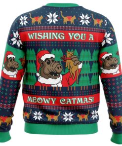 Meowy Catmas Alf Christmas Sweater For Men And Women 2