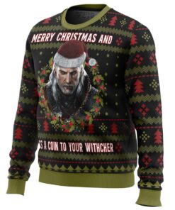 Merry Christmas And Toss A Coin The Witcher Ugly Christmas Sweater