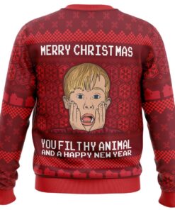 Merry Christmas Home Alone Mens Ugly Christmas Sweater 2